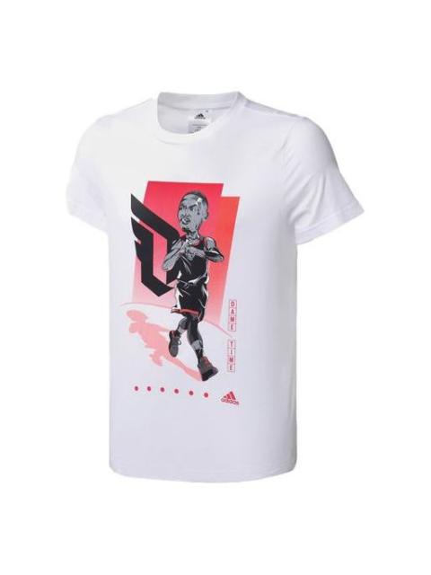 adidas adidas Dame Gu TeeBasketballSportsShort-sleeve Men White FM4774