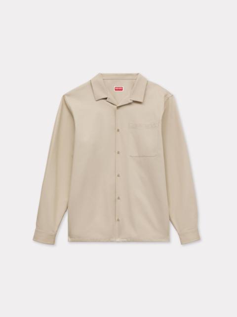 KENZO 'KENZO Signature' oversized shirt in herringbone cotton