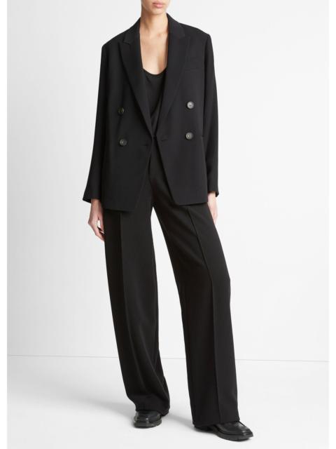 Vince Crepe Double-Breasted Blazer
