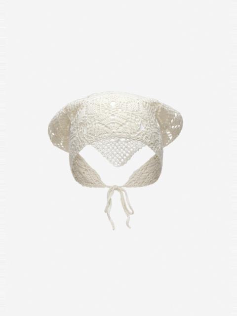 MAGDA BUTRYM Crochet headscarf in cream
