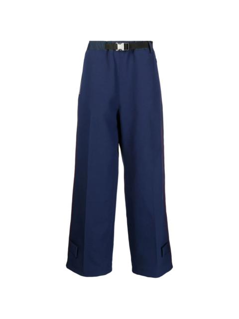 sacai clip-belt wide-leg trousers