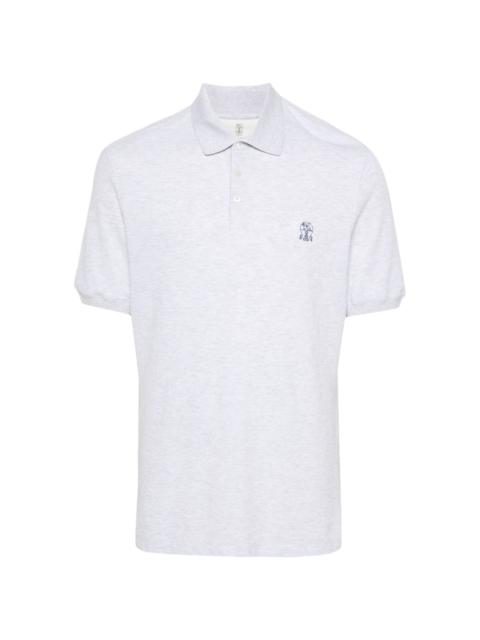 logo-print polo shirt