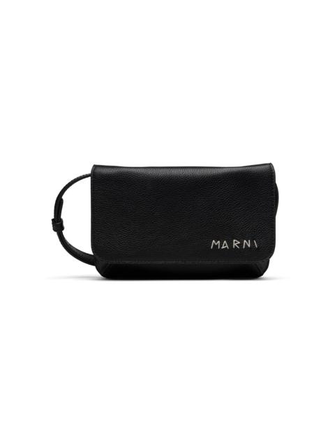 Marni Black 'Marni Mending' Embroidery Shoulder Bag