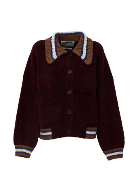 ESSENTIEL ANTWERP contrast-collar faux-fur jacket