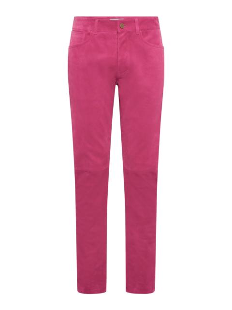GABRIELA HEARST Anthony Five Pocket Pant in Fuschia Suede Corduroy