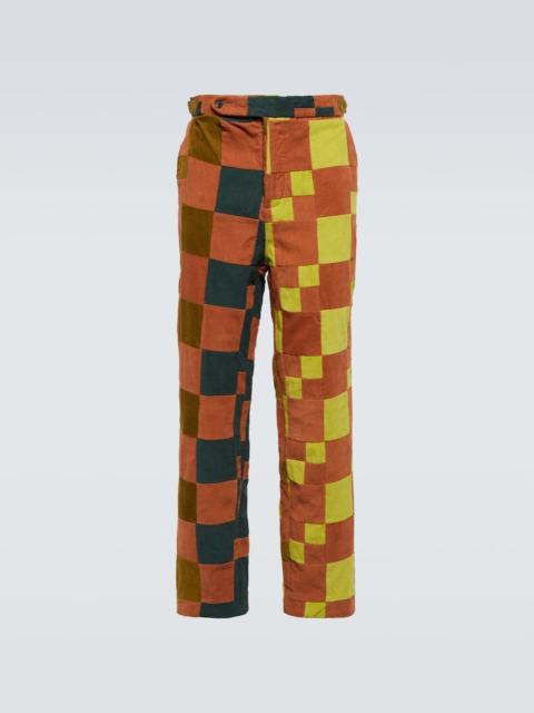 BODE Patchwork corduroy pants