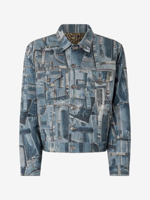Roberto Cavalli Capsule Collection Patchwork Denim Jacket