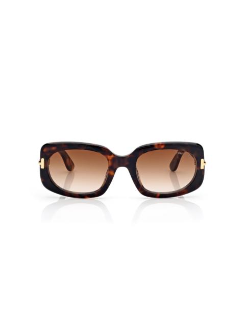 TOM FORD ICON RECTANGULAR SUNGLASSES