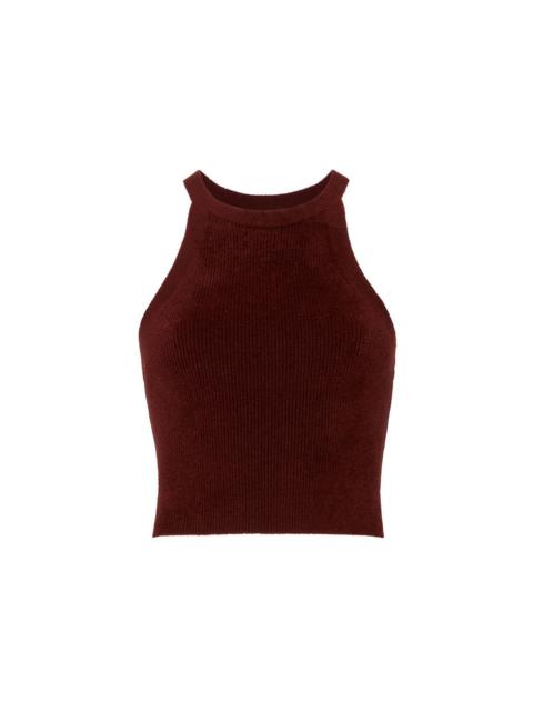 LAPOINTE Chenille Cropped Tank Top