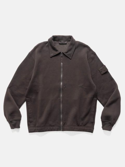 Stone Island Ghost Piece Cotton Wool Fleece Track Jacket Dark Brown