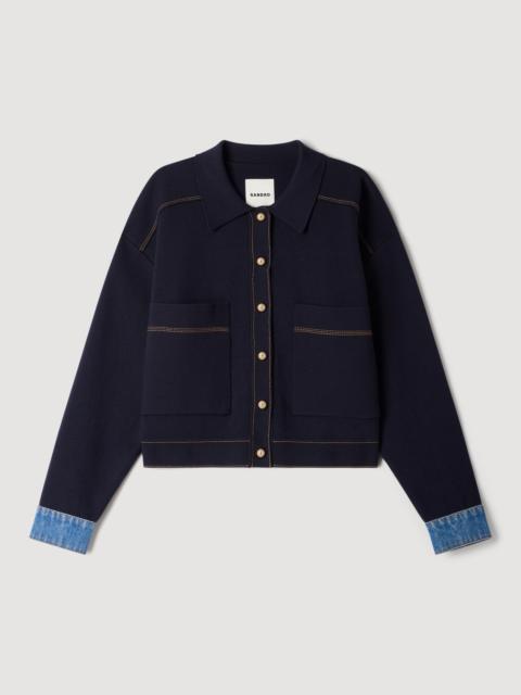 Sandro JACKET-EFFECT CARDIGAN