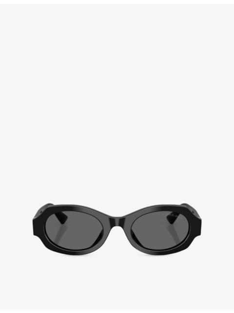 GIORGIO ARMANI AR8245HU Oval-Frame Acetate Sunglasses