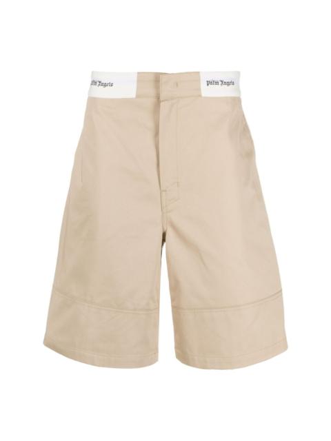 logo-waistband cotton Bermuda shorts
