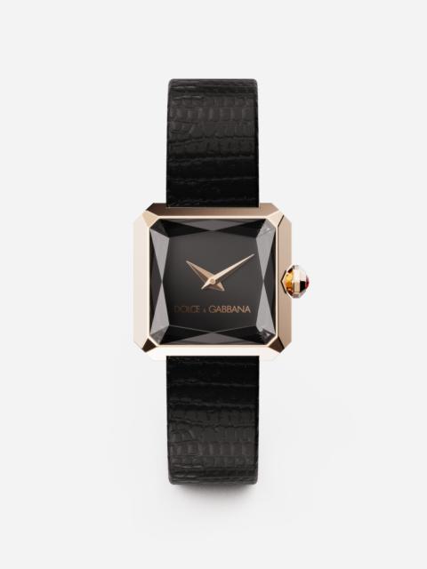 Dolce & Gabbana Sofia red gold watch