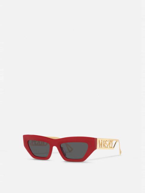 VERSACE 90s Vintage Logo Cat-Eye Sunglasses