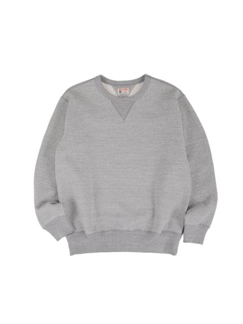The Real McCoys MC25104 12oz. Ball Park Crewneck Sweatshirt Medium Gray