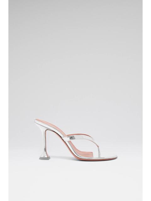 Amina Muaddi JULIETTE THONG SLIPPER 95 SILVER