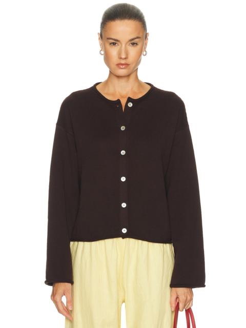 DONNI. The Cotton Knit Roll Cardigan