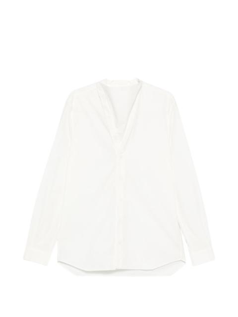 Rick Owens Island asymmetric-neck long-sleeved shirt