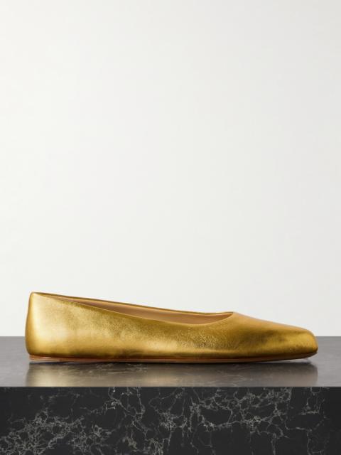 GABRIELA HEARST Andre Metallic Leather Ballet Flats