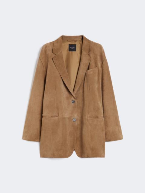 WEEKEND Max Mara Oversized suede blazer - DESERT