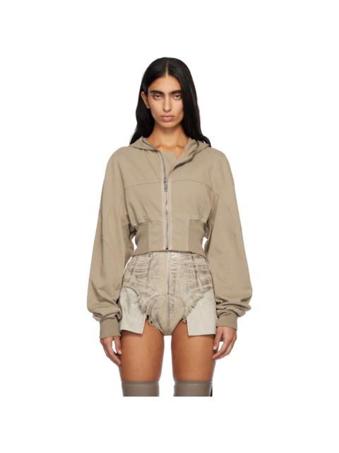 Rick Owens DRKSHDW Taupe Concordians Collage Hoodie