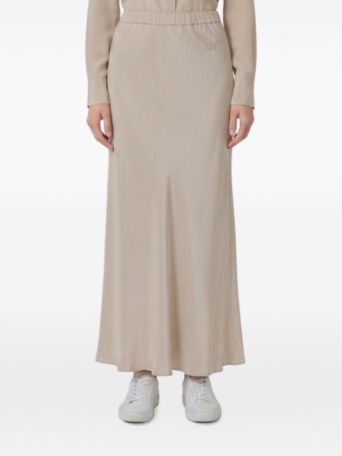 Max Mara M Monogram silk maxi skirt