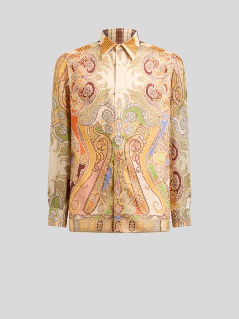 Etro LONG PAISLEY SHIRT WITH STRIPES