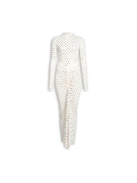Alaïa DRAPED FLUID STRASS JERSEY DRESS