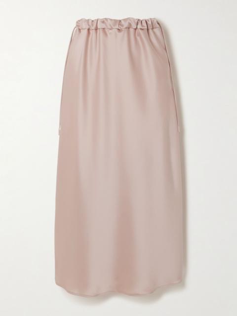 Max Mara Editore satin midi skirt Baby pink