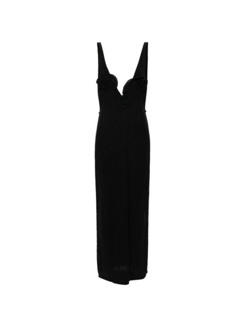 crepe maxi dress