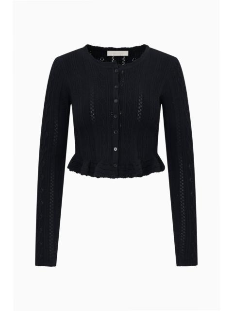 LoveShackFancy Orly Stretch Pointelle Cardigan