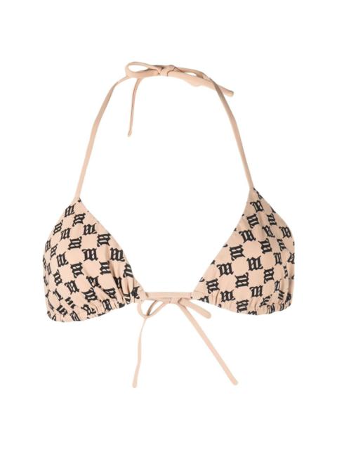 MISBHV monogram-pattern bikini top