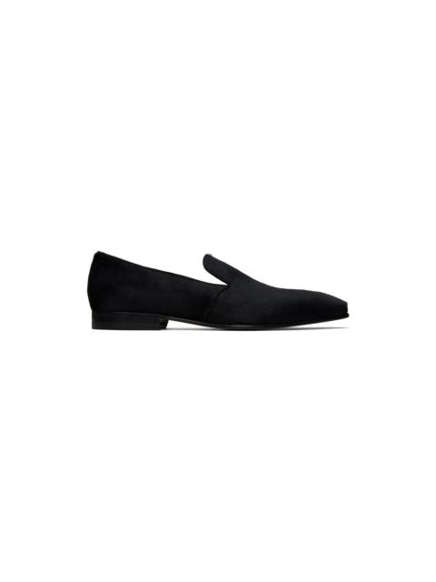 Manolo Blahnik Black Djano Loafers