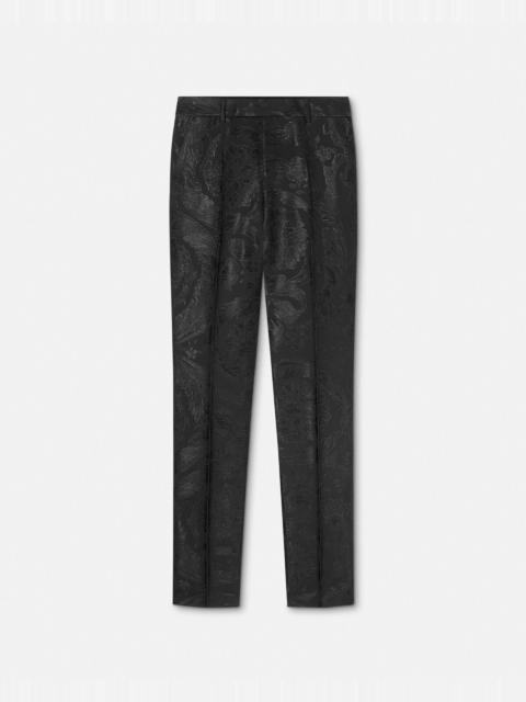 VERSACE Barocco Jacquard Formal Pants | REVERSIBLE