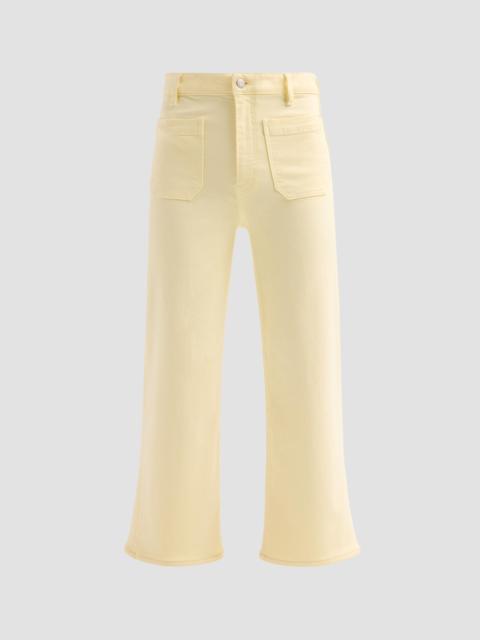FRAME Women's The Anchor Crop Patch Pocket Jeans - Lemon