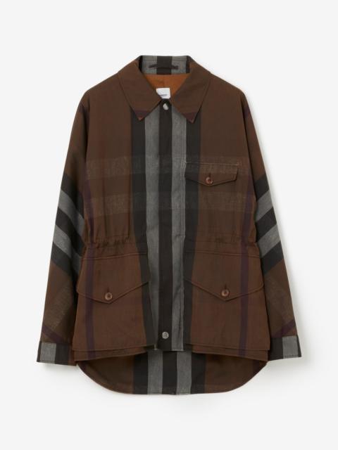 Burberry Check Cotton Blend Field Jacket