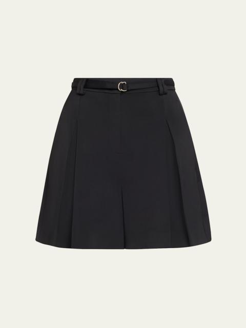 Another Tomorrow Fluid Pleated Shorts