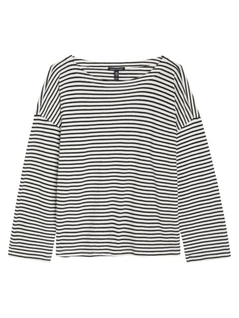 EILEEN FISHER Eileen Fisher Striped Cotton-knit top