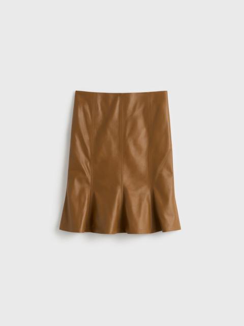 TOTEME Fluted leather skirt copper