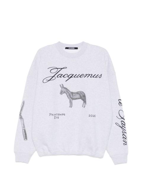 JACQUEMUS graphic-print jacquard sweatshirt
