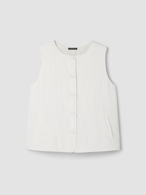 EILEEN FISHER Silk Nylon Quilted Vest