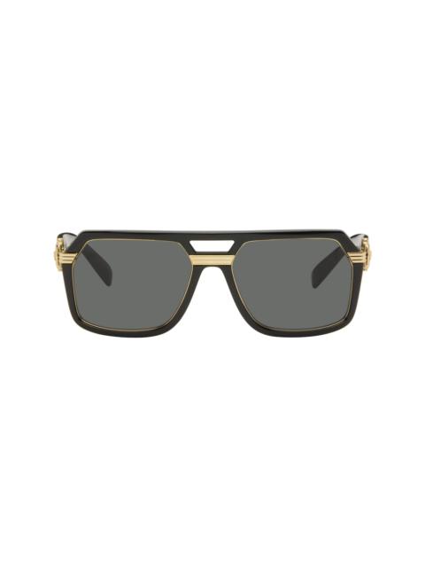 VERSACE Black Vintage Icon Pilot Sunglasses