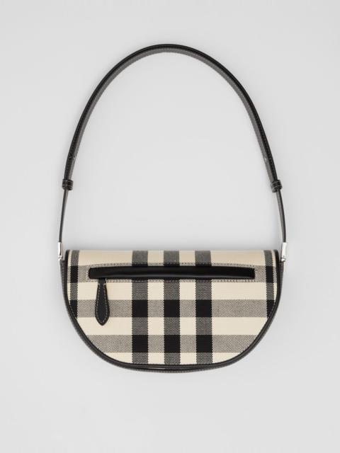 Burberry Small Check Canvas and Leather Olympia Bag