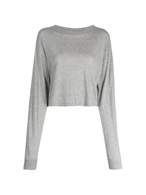 jersey long-sleeve cropped T-shirt