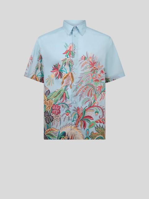 Etro COTTON SHIRT WITH PLACED FLORAL PRINT