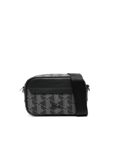 LACOSTE monogram-motif camera shoulder bag