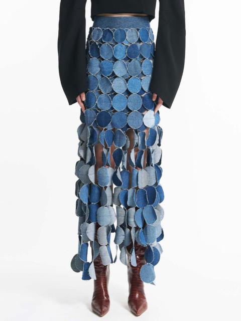 Upcycled Denim Multi Circle Skirt