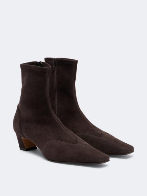 KHAITE Nevada suede ankle boots