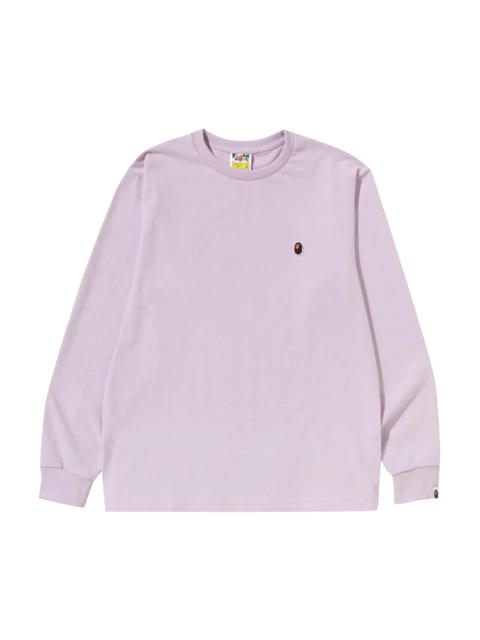 BAPE Ape Head One Point Long-Sleeve Tee 'Purple'